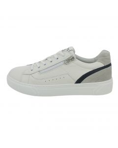 Sneaker in pelle bianca con zip