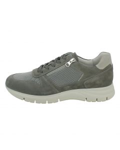 Sneaker Grigia con Cerniera e Suola Comfort