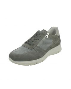 Sneaker Grigia con Cerniera e Suola Comfort