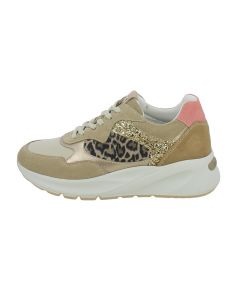 Sneaker Glamour Velour Camel e Animalier