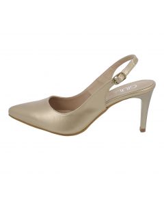 Scarpa a punta Light Gold con slingback