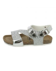 Sandalo fusbet in glitter argento