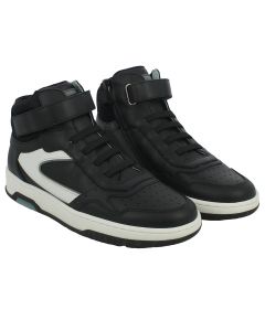 Sneaker alta nera con strap