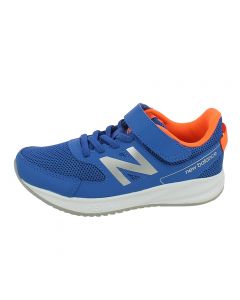 Sneaker Bambino 570 Blu con Dettagli Arancioni