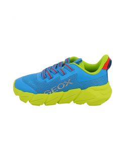 Sneakers Junior Blu E Lime Traspiranti