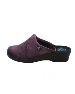 Ciabatta Chiusa Donna Fly Flot in Velluto Lilla