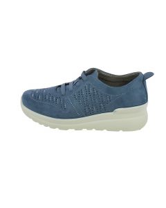 Sneakers Comfort Blu con Strass Traforati