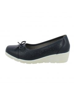 Ballerine Blu Con Zeppa Traforate