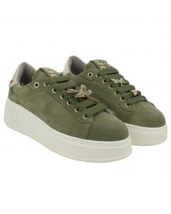 Sneaker in Camoscio Verde con accessorio Libellula