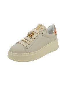 Sneakers Pia beige con dettagli dorati