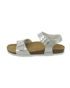 Sandalo footbed bianco perla