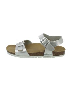 Sandalo footbed argento