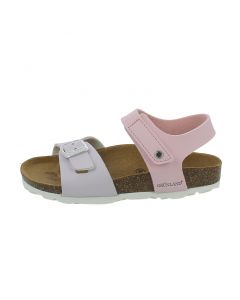 Sandalo footbed Glicine e Rosa