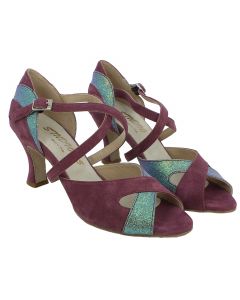 Scarpe da Ballo Donna Camoscio Viola e Glitter