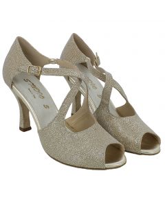 Scarpa da Ballo Donna Glitter Oro Tacco 9