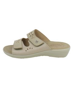 Ciabatta Donna In Pelle E Eco Pelle Con Strappo