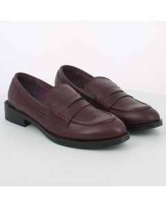 Mocassino classico in pelle bordeaux