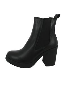 Chelsea in Pelle Nera con Tacco 8 cm ed Elastici