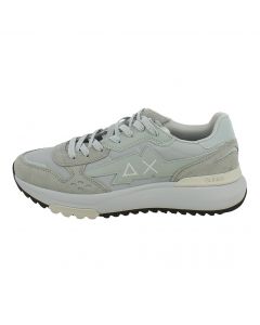 Sneakers Sport Grigio Chiaro Tessuto e Camoscio