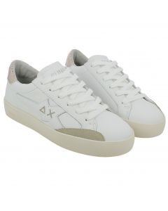 Sneaker Donna in Pelle Sun68 Katy Leather Bianco